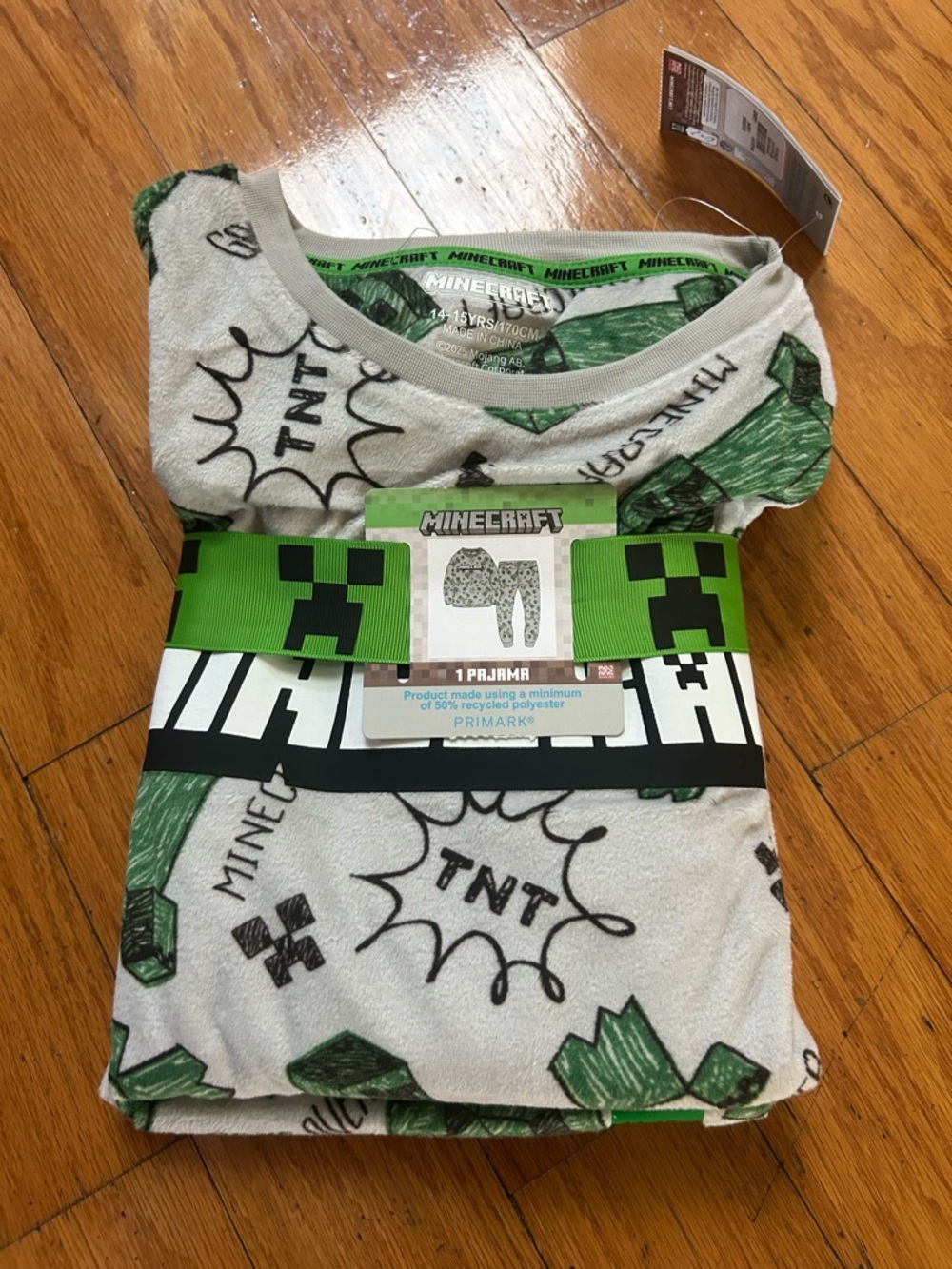 NWT Licensed Minecraft boys 2pcs Pajama Set size 14/15 yrs